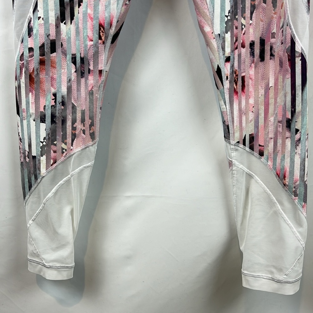 Calia‎ by Carrie Underwood Floral Luster Pastel Stripe Mesh Legging Size M - Picture 6 of 10